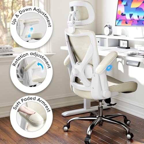 Image of Ergonomic Office Chair:Home Office Desk Chairs with Headrest Lumbar Support