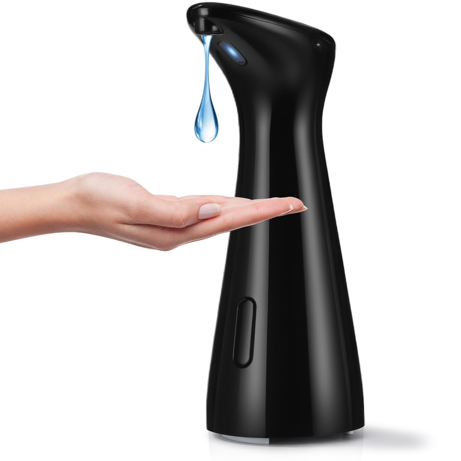 Automatico Dispensador Jabon Baño, 200ml dispensador de jabón automático sin Contacto, Dispensador Jabon Cocina con Sensor de Infrarrojos, Apto para Cocina, Baño, Hotel, Negro