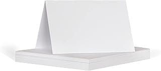 Name place cards | plain white folded table name cards for party reception birthday 25 50 or 100 pieces | name cards for table setting | wedding name cards | (100 cards)