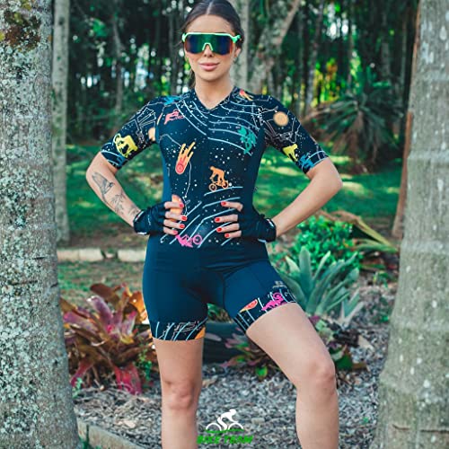 Macaquinho Ciclismo Feminino Marcio May Slim Fit Intergalatic Tour