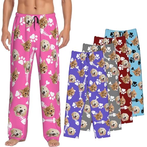 Personalized Pajamas Pants Custom Pajama Pants With Face Photo For Men Funny Pajama Pants Funny Gifts Sleepwear Customized Pj Pants M