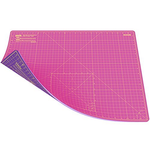 ANSIO Alfombrilla de corte, PVC, Super rosa/morado real, A2