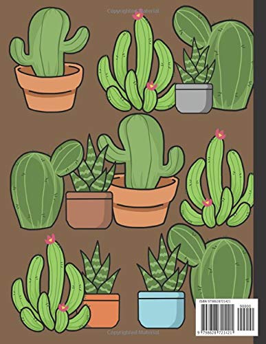 Succulent Plants Book Cactus Journal Succulent Composition Notebook Wide Ruled 110 Pages 8.5 x 11 Inch: Cactus & Succulents Gifts - Image 2