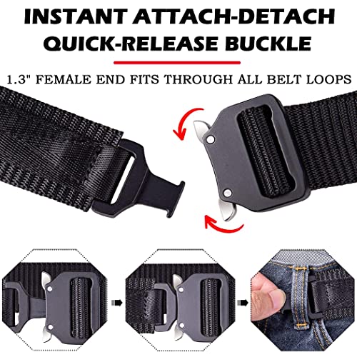 Mozeto Tactical Belts For Men 1.5" Nylon Edc Ccw Gun Belt For Concealed Carry Holsters With Heavy Duty Quick Release Buckle #TOP1