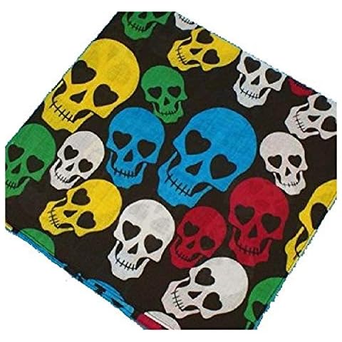 TWILO DESIGN NEW LADIES HAIR BAND HEAD BAND HEADWRAP BANDANA SCARF - MULTI SKULL DESIGN Cover
