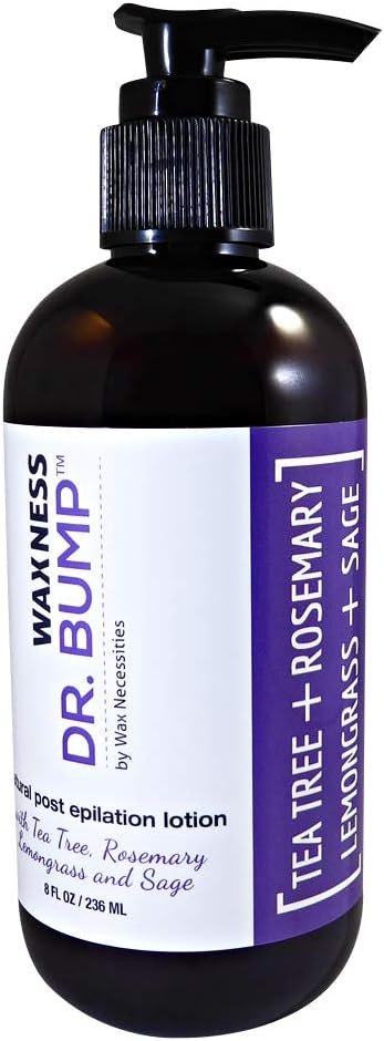 Waxness Dr. Bump Natural Pre-Post Lotion with Tea Tree, Rosemary, Lemongrass and Sage 8 Ounces