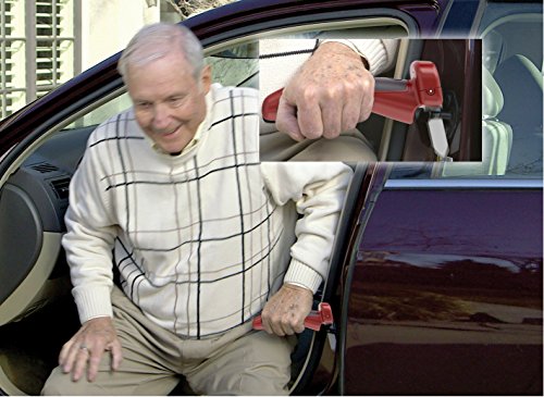 Emson Car Cane 3 in 1 Mobility Aid, Red