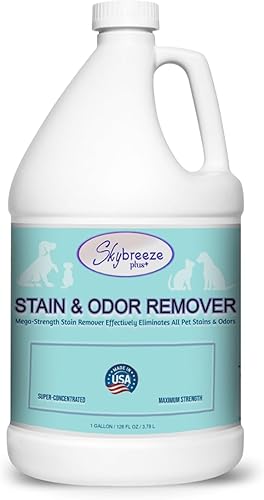 Eliminador de olores de manchas para mascotas, limpiador enzimático superconcentrado, Sky Breeze Plus, removedor de olores y manchas extrafuerte, el