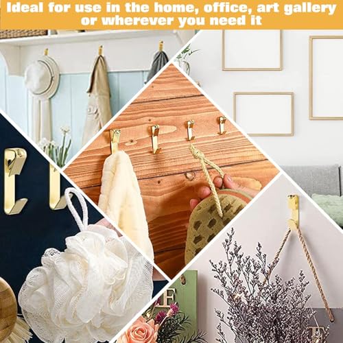 Image of SPEEDWOX 309Pcs Heavy Duty Picture Hanging Kit Picture Hangers Picture Hanging Assortment Kit with Hooks, Single Hooks, Serrated Hooks, Small Half-Circle Hooks, Gold Small Lamb's-Eye Hooks, Wire
