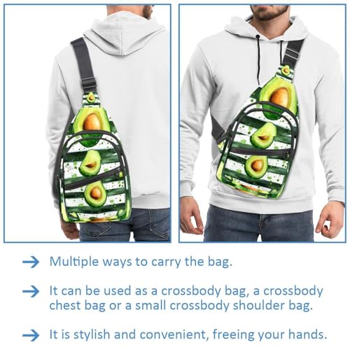 Mochila bandolera para hombre verde multicolor de 30x18cm 2