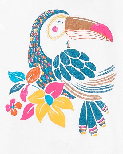 Carter's Toddler Girls 4pc Cotton Snug Pajamas PJs Set (Toucan/Multi, 5T)2