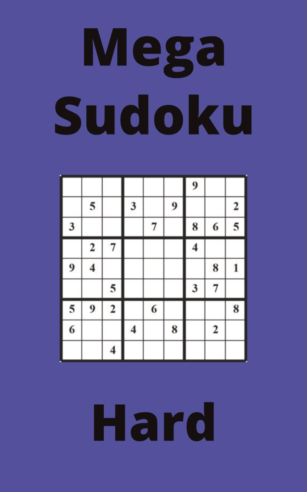 Blue Mega Sudoku Book, 9x9 Puzzles, 100 Pages, 5x8, Hard