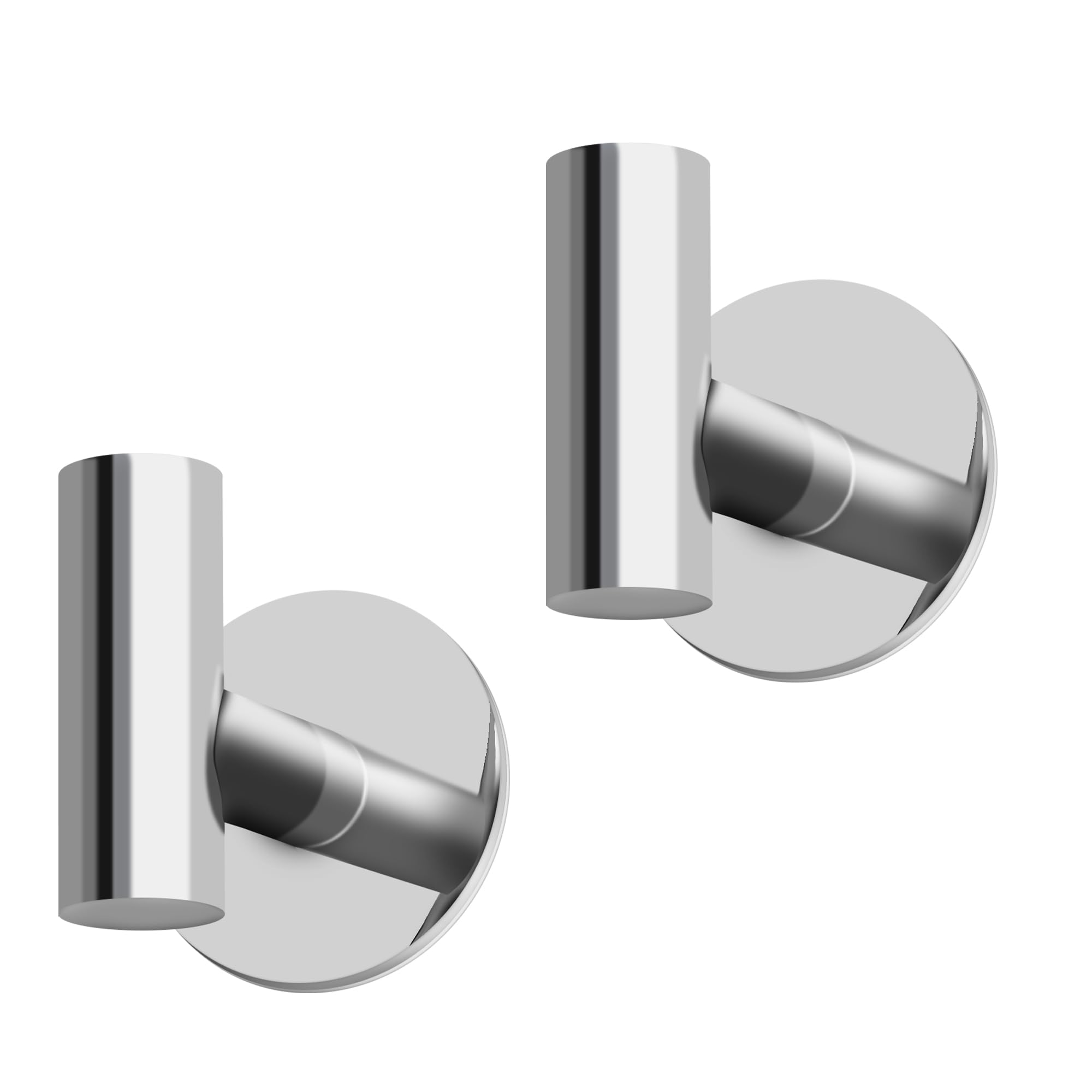 SZWLJ Self Adhesive Towel Hook Silvery 2PCS 304 Stainless Steel No Drill