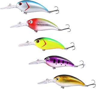 Crankbait Fishing Lures Kits Swimbait Bionic de hundimiento Lento con Gancho de Aguas Altas para truchas de Agua Dulce Bass Salmon Minnow Lures
