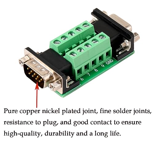 4PCS Conector DB9 Macho y Hembra en Placa Adaptadora miniatura 3