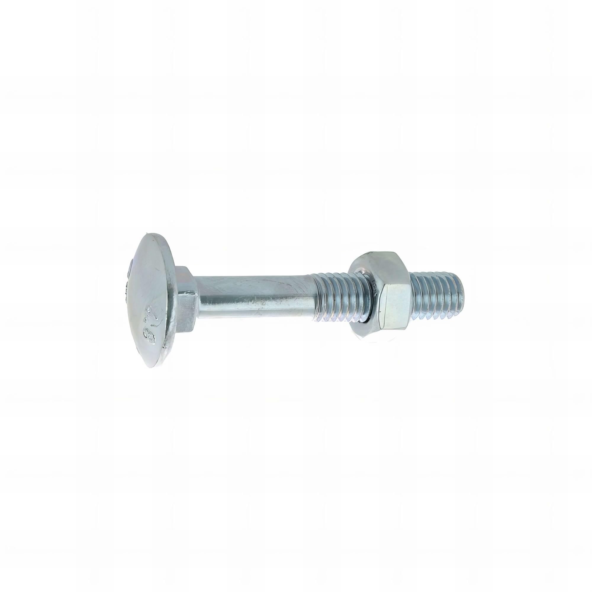 25 Boulons tête ronde collet carré DIN603/555 acier zingués blanc diamètre 12,0 mm - Longueur 120 mm