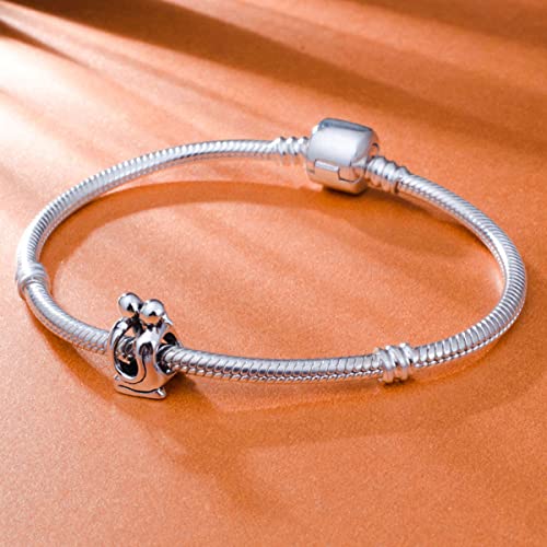Image of Valentines Day Charm-925 Sterling Silver Kissing Couple, Adoption Symbol, Princess Heart, Cupid's Arrow, Love Birds Pendant Beads, fits European Charms Bracelet, Gifts for Women /Bride /Daughter