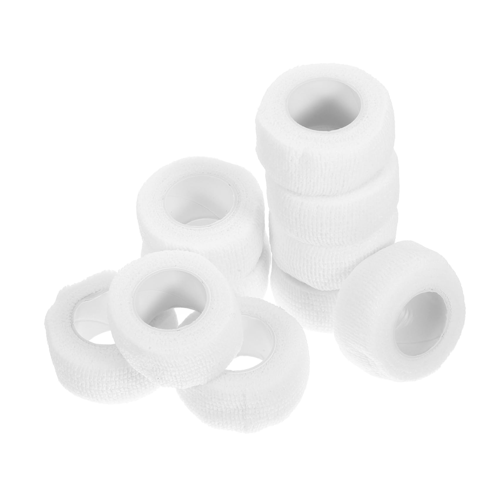BRIGHTFUFU 10 Rolls Self- Finger Strap Athletic Tape Self Finger Wrap Sports Wrap Wrap Wrap Pressure Non-Woven Fabric White