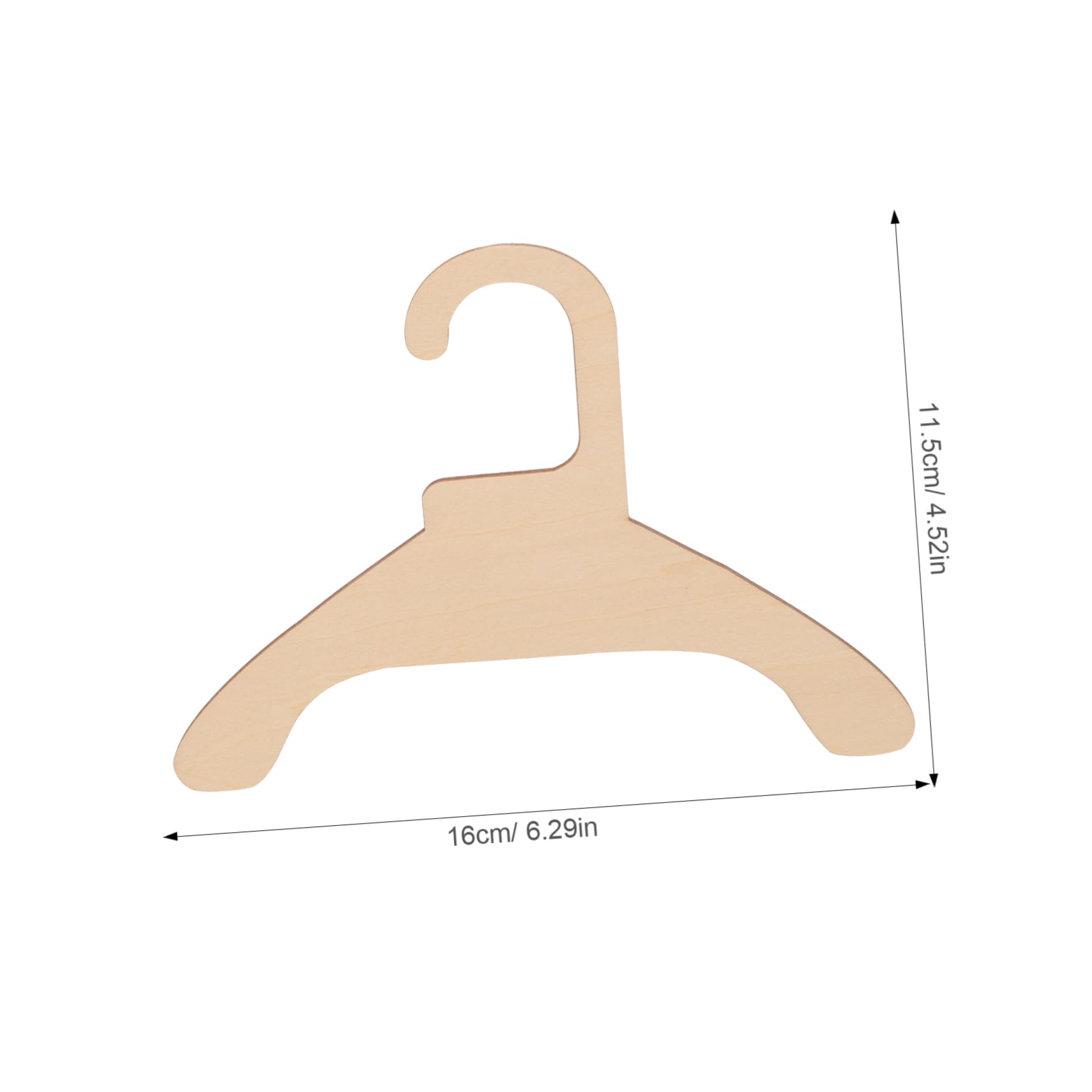 GRIRIW Pet Dress Pants Hanger 10-Pack Wooden Hangers for Dog and Cat Apparel Stylish and Functional