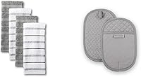 Vista 1 de KitchenAid Albany - Juego de toallas de cocina y soporte para ollas (paquete de 4)