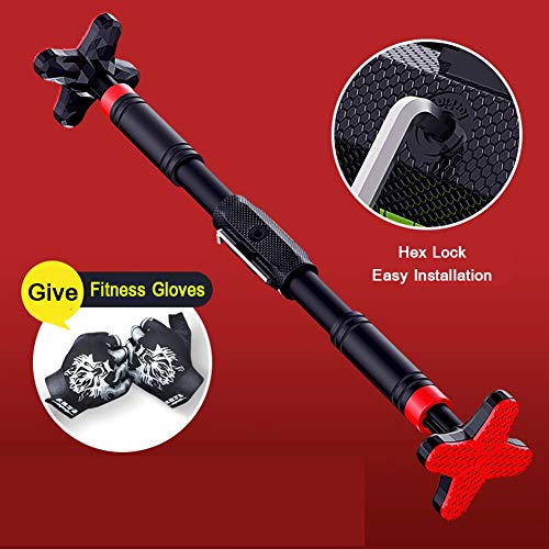 Preisvergleich Produktbild Klimmzugstange Türrahmen Klimmzugstange, Home Reck, Türrahmen Wand Free Punch Multifunktionale einstellbare Reck Neu-red-S