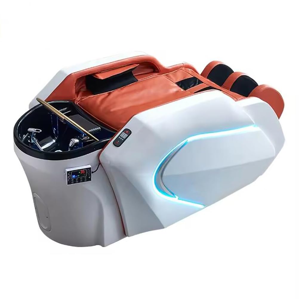 Elektrische Massage-Shampooliege, Kopfmassagetisch mit Wasserzirkulation, Professionelle Salon- Und Spa-Ausstattung mit Intelligenter Ganzkörpermassagefunktion