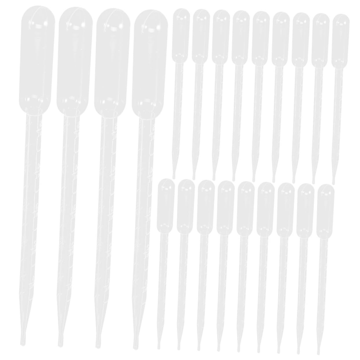 TOVINANNA 100pcs Dropper Essential Oils Pipettes Transfer Pipettes Scientific Experiment Pipettes Graduated Pipets Pipettes for Laboratory Shot Straw Plastic Graduated Tube 3ml Pipette White