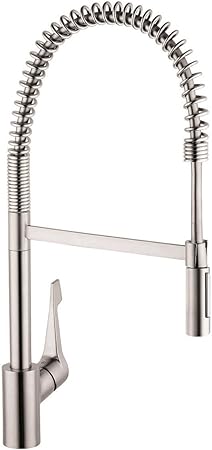 Hansgrohe Single Handle Semi Pro Kitchen Faucet With Toggle Spray Cento Steel Optik Amazon Com