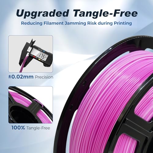 Image of FLASHFORGE Rapid PLA Filament 1.75mm Pink White Gradient, 500mm /s High Speed Printing, 3D Printer Filament 1kg Spool, Dimensional Accuracy + /- 0.02mm, Enjoy Exceptional Print Quality