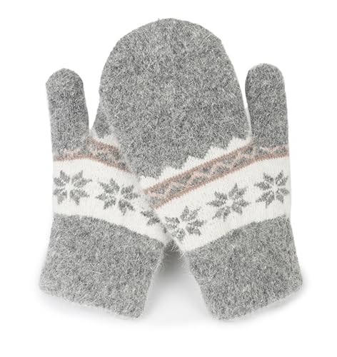 Image of Kids-Gloves Winter-Gloves Stretchy Knitted-Gloves Warm Full-Fingers Stretch Gloves-Mittens