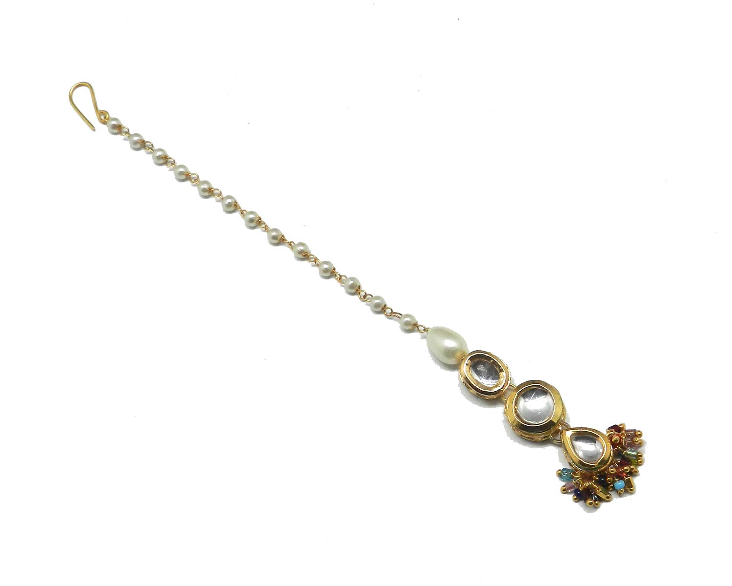Radhesh Creation And Jewellery Kundan Work with Pearls Maangtikka Matha Patti for Women and Girls (B08MQPJ5N3) Amazon Price History, Amazon Price Tracker