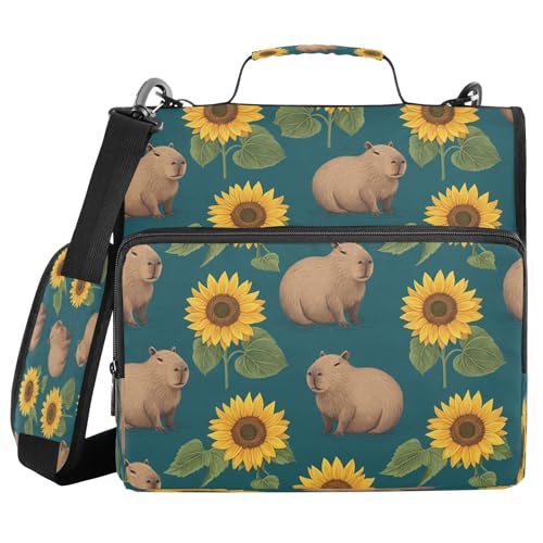 Carpeta de 3 anillos de 1.5 pulgadas Capybara clasificador expandible