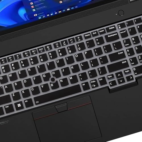 Image of RAYA Silicone Keyboard Cover for Lenovo Thinkpad E16 Thinkpad L16 Thinkpad T16 (Gen2 /Gen3) Thinkpad P16 (Gen2 /Gen3) Keyboard Protector (Black)
