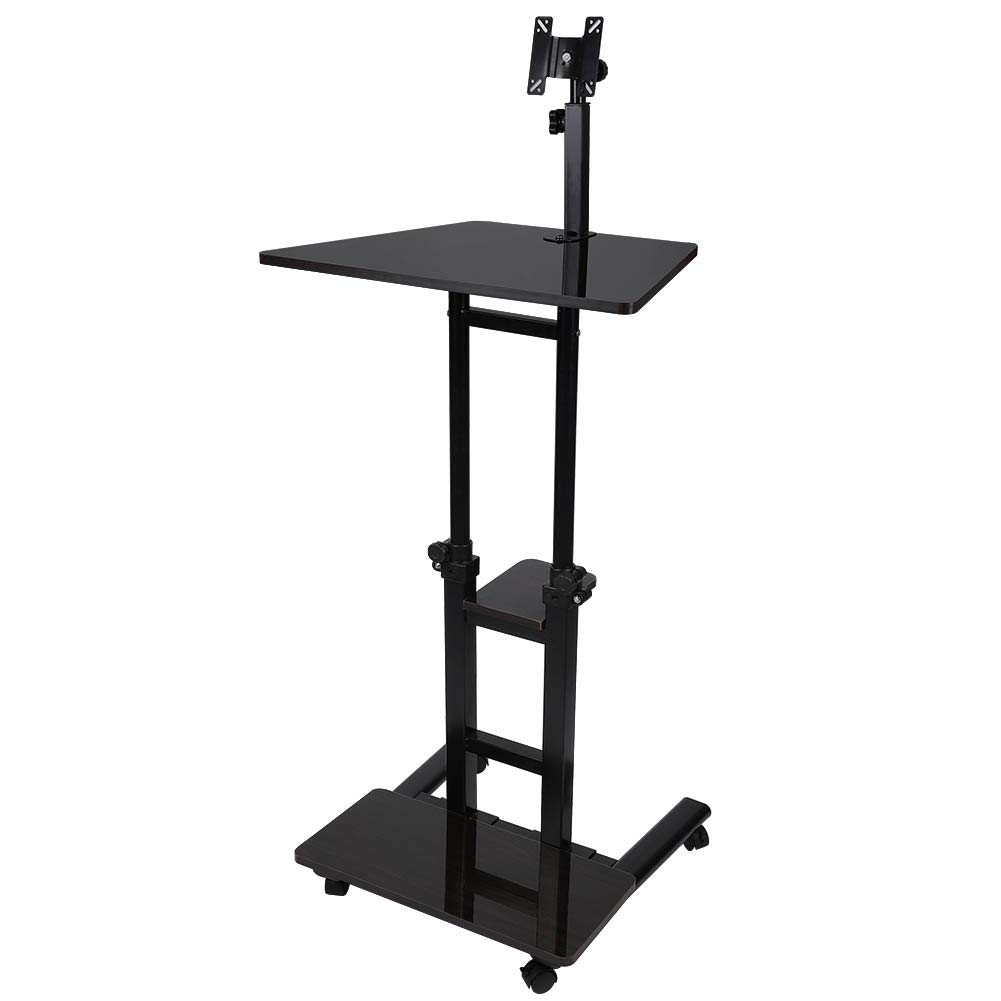 Buy Mobile Table Overbed Table Stand Up Laptop Desk Stand PC Cart Tray