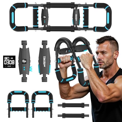 Image of Twister Arm Trainer for Men, Chest Workout Equipment 5-Level Adjustable (40-130lb) with Ergonomic 27 Targets Biceps /Clip /Thigh, Portable Exerciser for Home Gym Travel Fitness