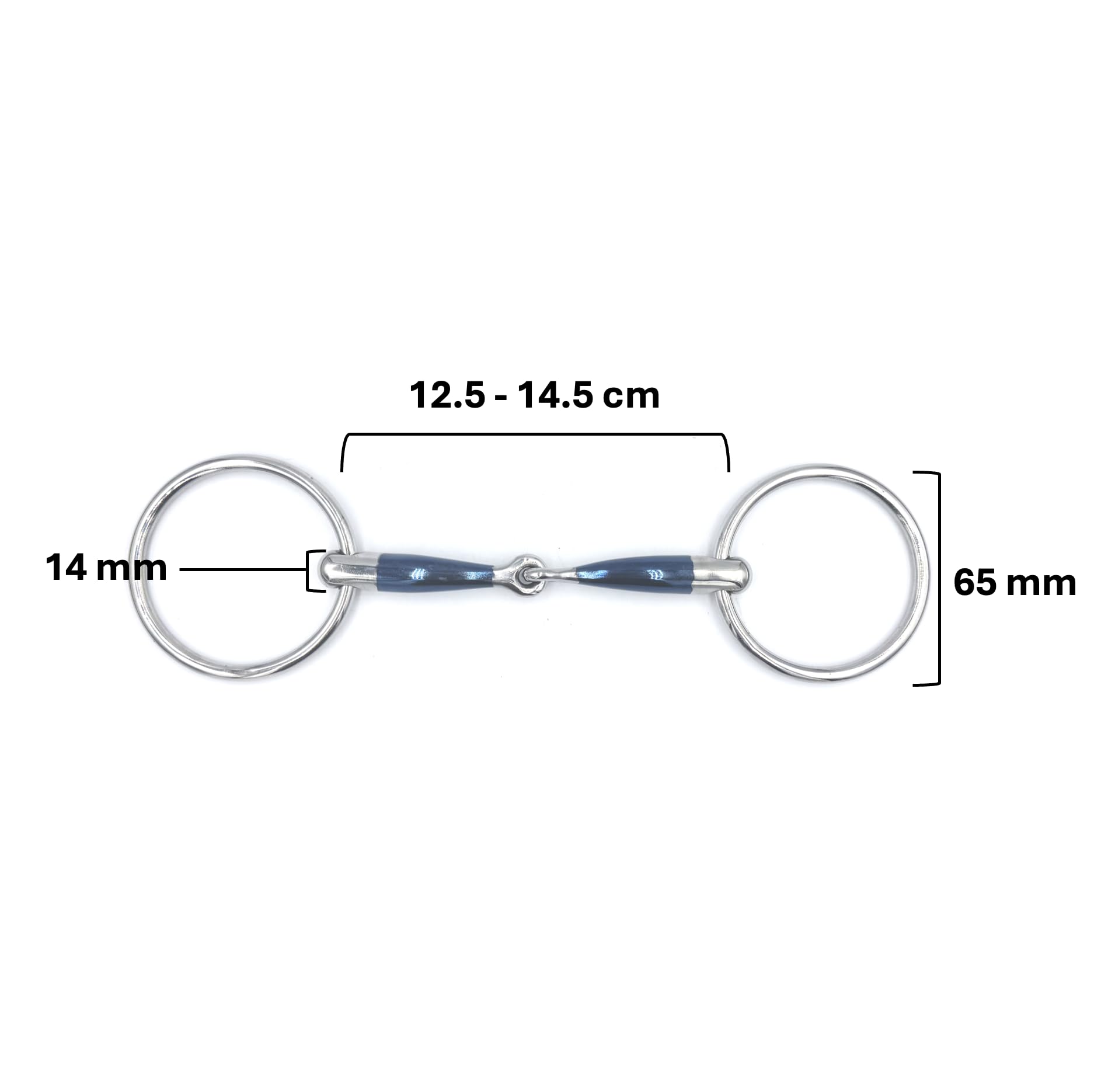 ES0299 Gebiss Sweet Iron Wassertrense Einfach Gebrochen aus Edelstahl und Süßes Eisen Gebissstärke 14 mm (13.5 cm)