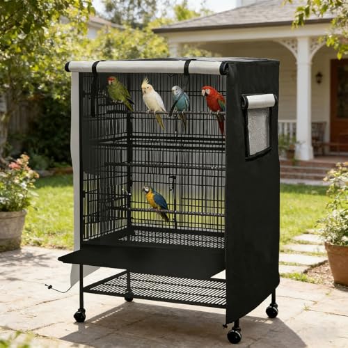 Housse de cage à oiseaux imperméable réglable anti-poussière pour l'extérieur