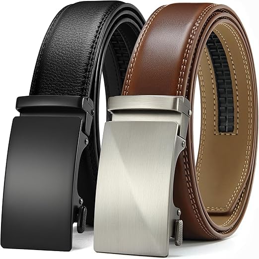 Men's Ratchet Belt Men 2 Pack - Customizable Fit, Effortless Style (35mm)