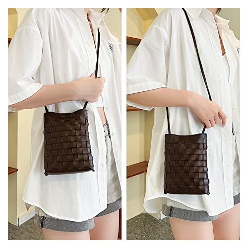Image of Woven Small Crossbody Bags Cell Phone Purse for Women Teen Girls Small Shoulder Phone Bag