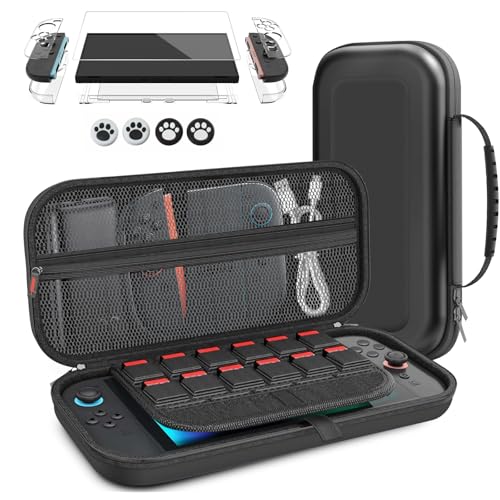 Celsisignis Carrying Case for Nintendo Switch 2/OLED: Portable Travel Case with 12 Game Card Slot...