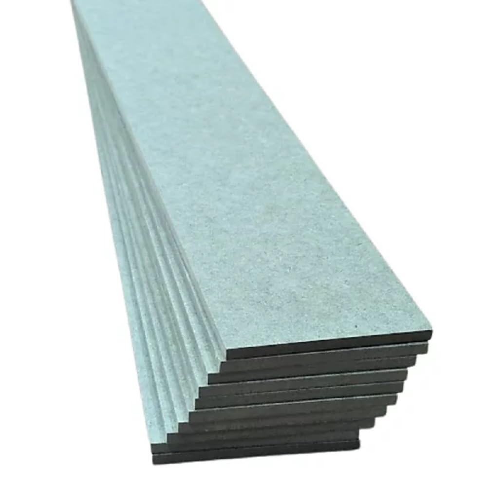 Moisture Resistant FULL Shaker Moisture Resistant (10x100) cm 6mm MR Wall Panelling Kit | DIY Paintable Easy Install Panel for Feature Walls, Wainscoting, Bedrooms & Joineries (Green, Pack of 3)