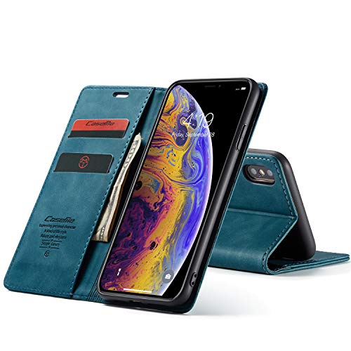 Celular Capa iPhone X/iPhone XS Case Carteira e Abre-e-Fecha de Capa Suporte Função Kickstand Pacote