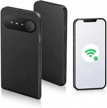 ECOVOX E1 Portable WiFi Hotspot, SIM-Free 4G LTE Mobile Router with Cloud SIM, 3000mAh Travel WiFi Device, Connects Up to 9 Devices, USB-C, WPA2 Security, for Travel and Remote Work