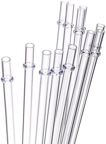 DAKOUFISH 11 Inch Clear Reusable Thick Tritan Plastic Drinking Straws Extra Long for 24oz & 40oz Mason Jar Tumblers,Dishwasher safe,Set of 12 Pcs Straws with Cleaning Brush (11inch, Clear)