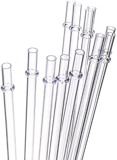 Dakoufish 11" Long Clear Reusable Tritan Plastic Replacement Drinking Straws for 30 oz