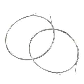 2PCS 1M 13# Silver Piano Strings, 0.775mm High Carbon Steel Music Wire for Piano Repair & Replacement