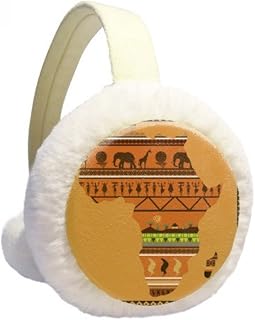 Protetor de orelhas de inverno com nome do continente africano e mapa de paisagem para ambientes externos