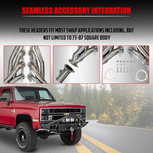 Image of Stainless Steel Headers, Shorty Style for LS Swaps, Universal for Swaps Only, Not Designed to Fit Any Vehicle that came from Factory with an LS Style Engine