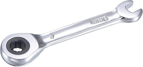 Miniatura 5 de uxcell Llave combinada de trinquete rechoncha de 0.236 in métrica 72 dientes 12 herramientas terminadas en caja de puntos, CR-V