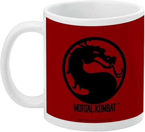 Miniatura 3 de Mortal Kombat Symbol Taza de café de cerámica, tazas de regalo novedosas para café, té y bebidas calientes, 11 onzas, color blanco